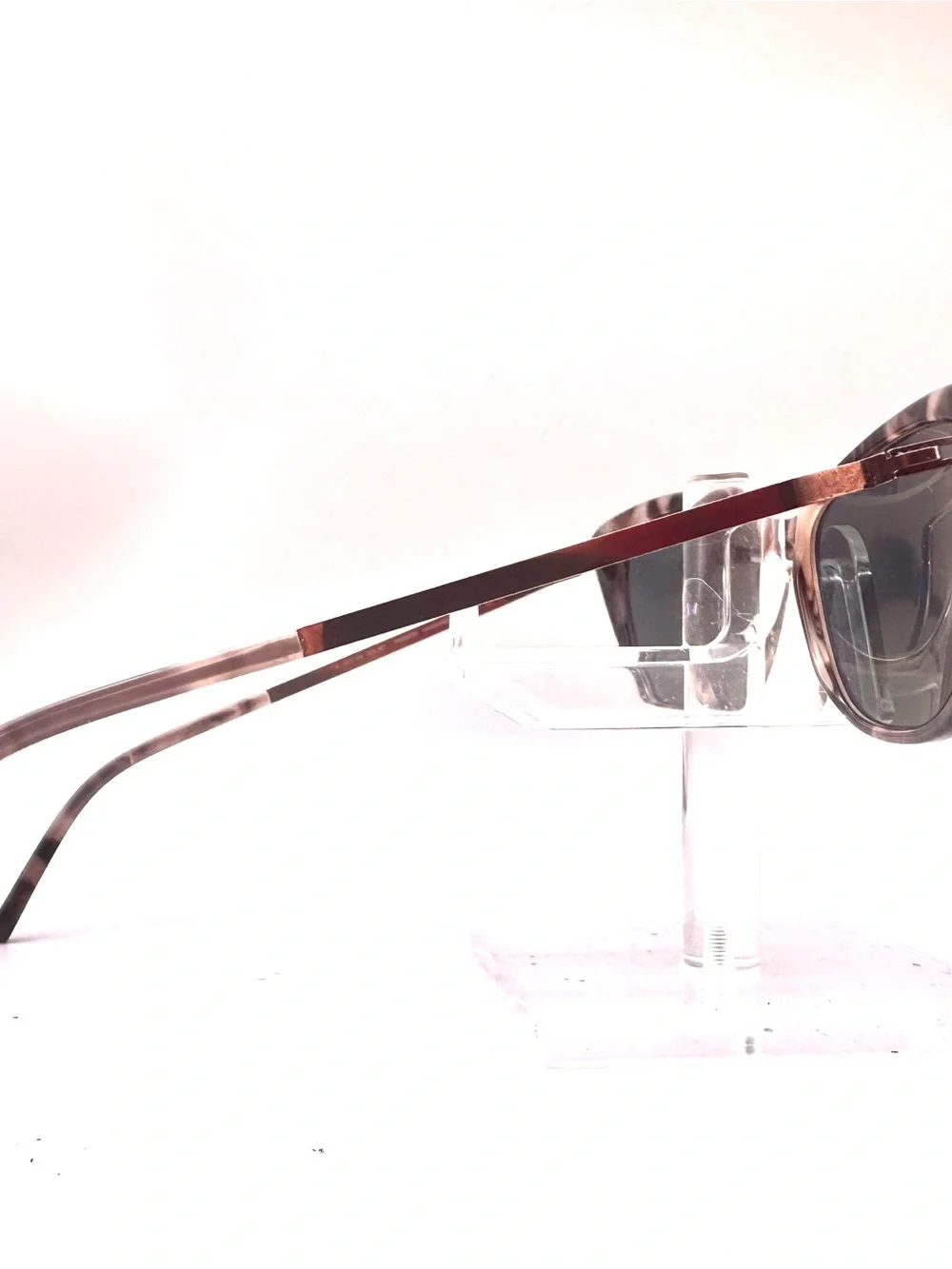 Mykita Lite Ygritte Sunglasses Taupe Grey Marble Rose Gold Cat Eye 49-18-140